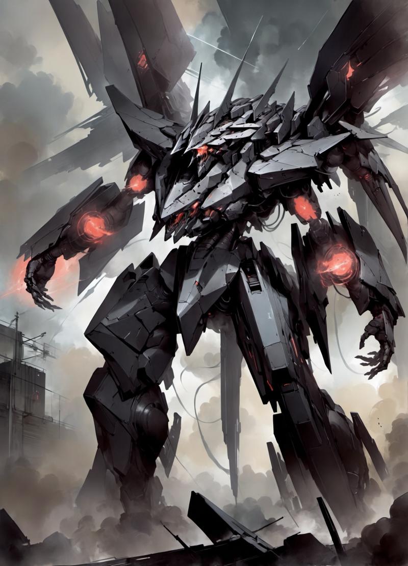 08403-2759358255-A demon mech reeking of black, _lora_[XL]Mechatest_1_.png